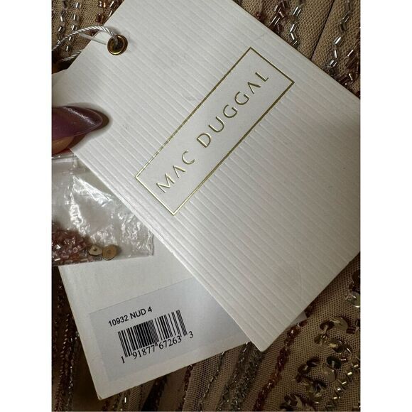 NWT Mac Duggal 10932 Surplice Front High Slit Dress Size 4 ✨ - Picture 14 of 16